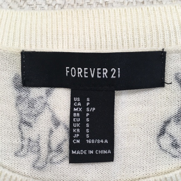 Forever 21 Frenchie Dog Print Sweater, Size S - Picture 3 of 6
